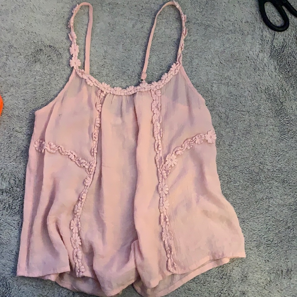 Flowy pink tank top
